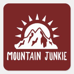 Adesivo Quadrado Montanha Junkie