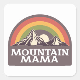 Adesivo Quadrado Montanha Mama Square Sticker
