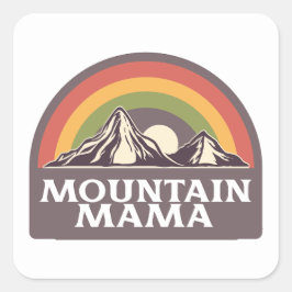 Adesivo Quadrado Montanha Mama Square Sticker