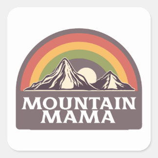 Adesivo Quadrado Montanha Mama Square Sticker