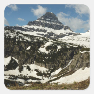 Adesivo Quadrado Montanha Reynolds desde Logan Pass em Glacier Park