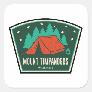 Adesivo Quadrado Montanha Timpanogos Utah Camping Selvagem