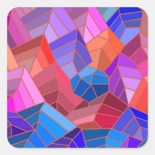 Adesivo Quadrado Montanhas de Fantasia Vista do Céu