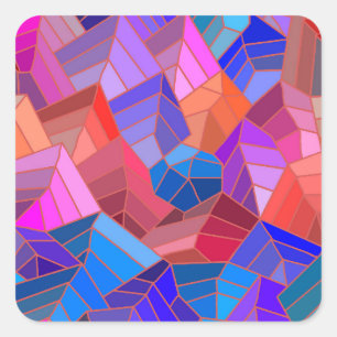 Adesivo Quadrado Montanhas de Fantasia Vista do Céu