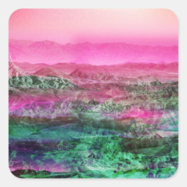 Adesivo Quadrado Montanhas do Deserto