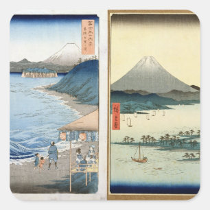 Adesivo Quadrado Montanhas e linha costeira