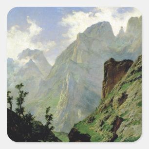 Adesivo Quadrado Montanhas em Europa, 1876