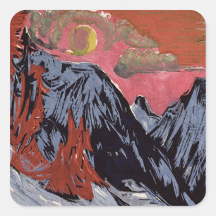 Adesivo Quadrado Montanhas em Inverno, 1919