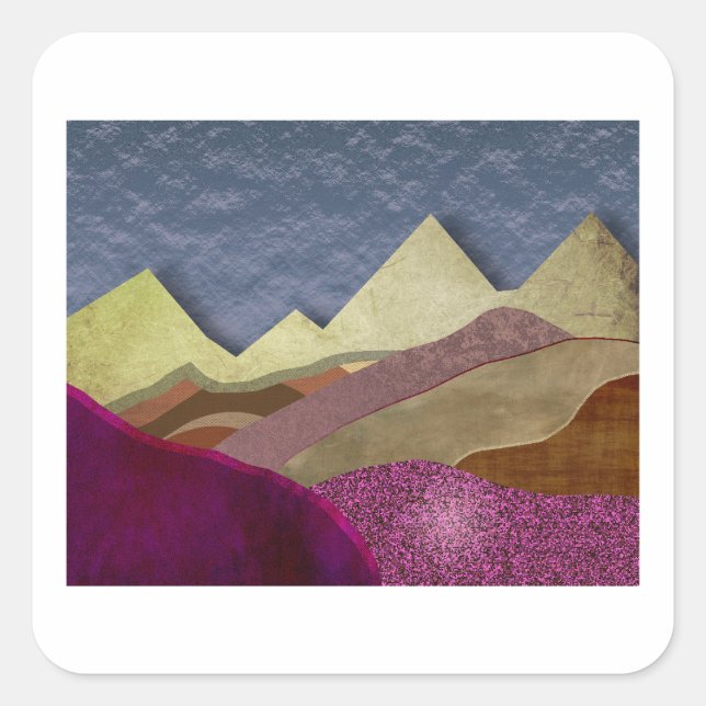 Adesivo Quadrado Montanhas Mulberry (Frente)