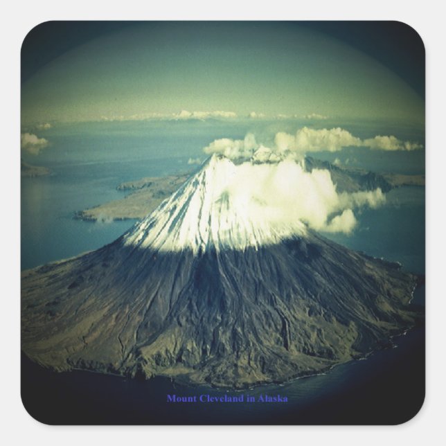 Adesivo Quadrado Monte Cleveland, Alasca (Frente)