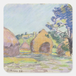 Adesivo Quadrado Monte de feno no Santo-Cheron