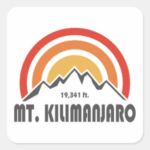 Adesivo Quadrado Monte Kilimanjaro