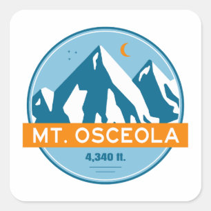 Adesivo Quadrado Monte Osceola New Hampshire Estrelas Lua