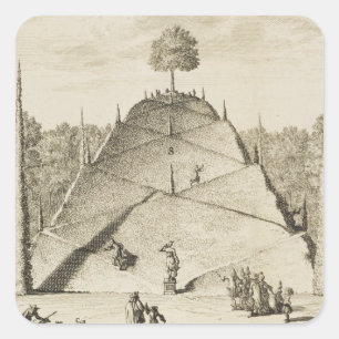 Adesivo Quadrado Monte Parnasso Artificial, gravado por Johannes V