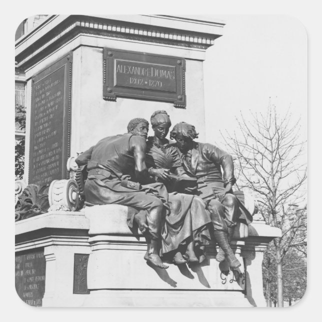 Adesivo Quadrado Monumento a Alexandre Dumas Pere (Frente)