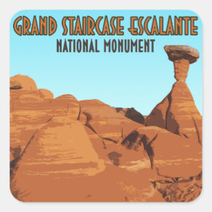 Adesivo Quadrado Monumento nacional de Escalante da escadaria