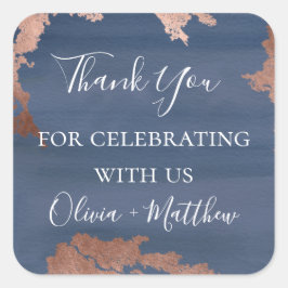 Adesivo Quadrado Moody Blue Metallic Personalizado