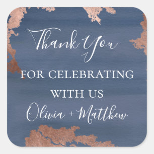 Adesivo Quadrado Moody Blue Metallic Personalizado