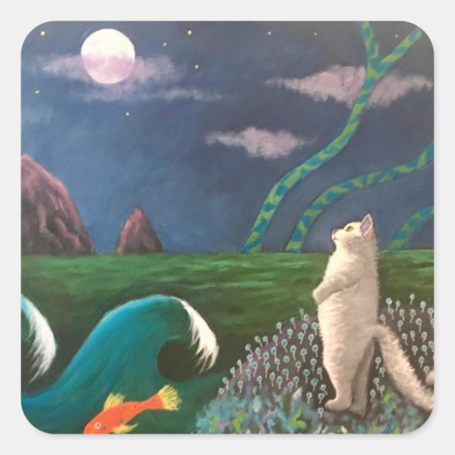 Adesivo Quadrado Moon Salute (Frente)