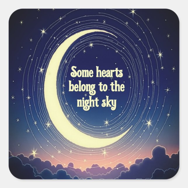 Adesivo Quadrado Moon Sticker Pack - Decals Celestiais Magicais (Frente)