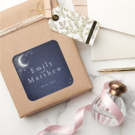 Adesivo Quadrado Moonlit Grove Celestial Woodland Wedding 