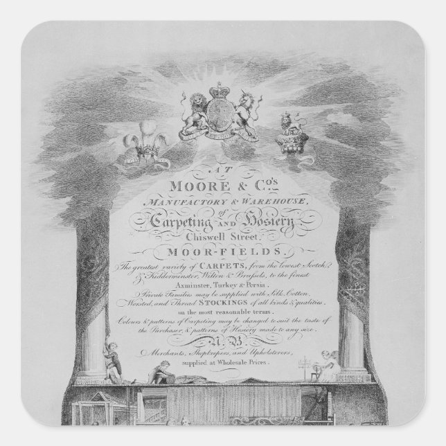 Adesivo Quadrado Moore & Co. Trade Card (Frente)