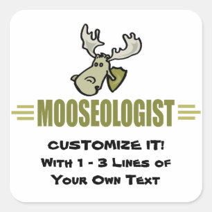 Adesivo Quadrado Moose Engraçado