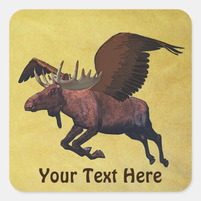 Adesivo Quadrado Moose Voadora (Frente)