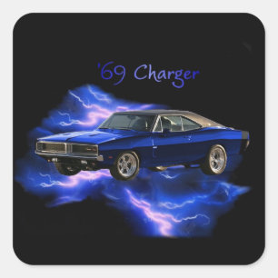 Adesivo Quadrado Mopar: "69 Dodge Charger"