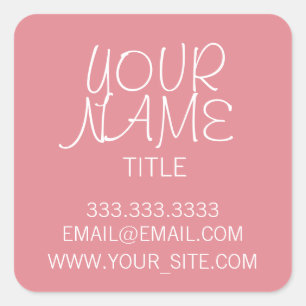 Adesivo Quadrado Morango Gelo Fraco Simples