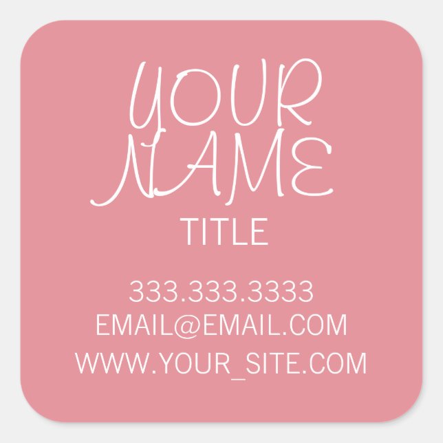 Adesivo Quadrado Morango Gelo Simples (Frente)