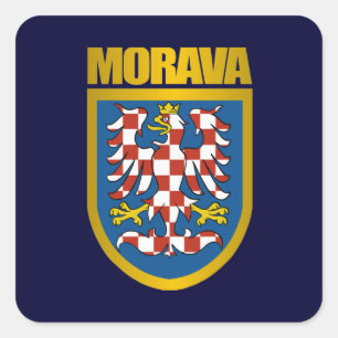 Adesivo Quadrado Morava (Morávia) Crest