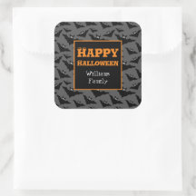 Morcegos voadores legais Feliz Halloween Nome pers
