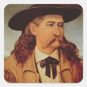 Adesivo Quadrado Mordomo "Bill selvagem" Hickok de James (1837-76)