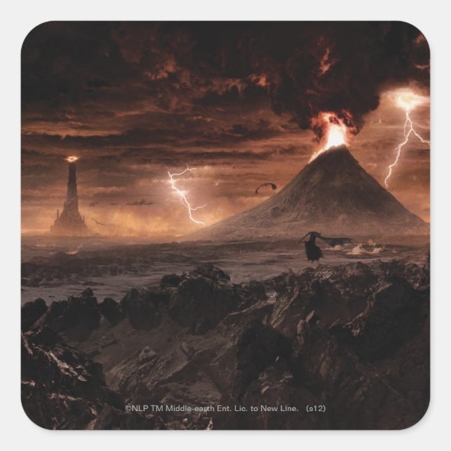 Adesivo Quadrado Mordor Lightning Storm (Frente)