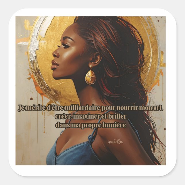 Adesivo Quadrado More motivational version (Frente)