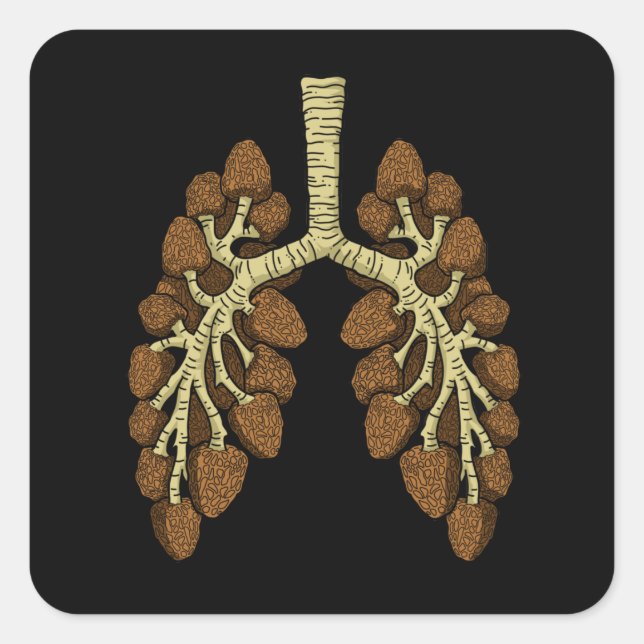 Adesivo Quadrado Morel Mushroom Gift Mens Morel Mushroom Hunter (Frente)