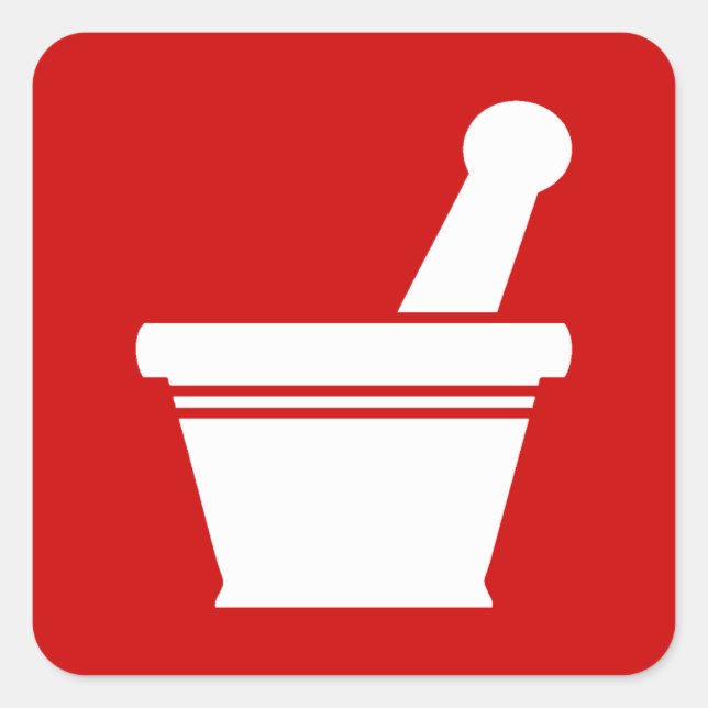 Adesivo Quadrado Mortar e Pestle (Frente)