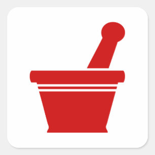 Adesivo Quadrado Mortar e Pestle