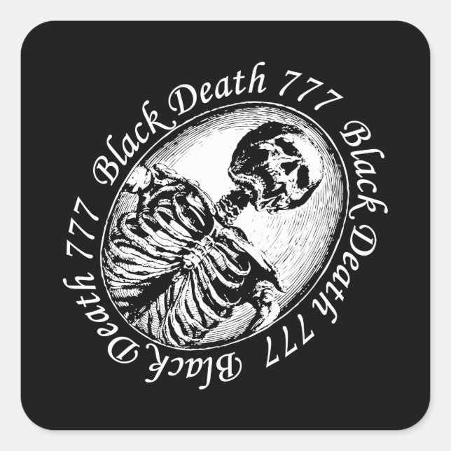 Adesivo Quadrado Morte Negra 777 - Treze (Frente)
