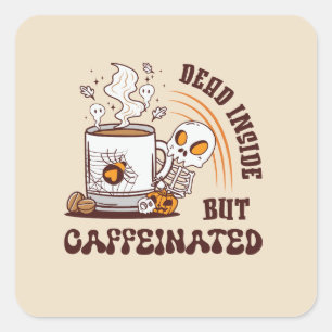 Adesivo Quadrado Morto Mas Cafeinado