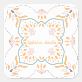 Adesivo Quadrado Mosaico à Beira-Mar