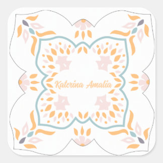 Adesivo Quadrado Mosaico à Beira-Mar