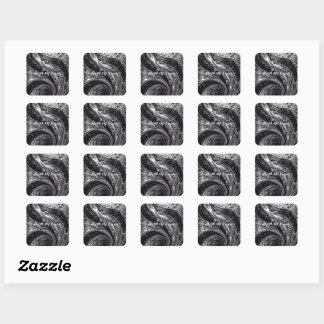 Adesivo Quadrado Mosaico de Cromo Líquido Prateado