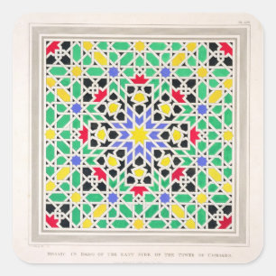 Adesivo Quadrado Mosaico nos dado da zona leste da torre o