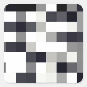 Adesivo Quadrado Mosaico preto & branco