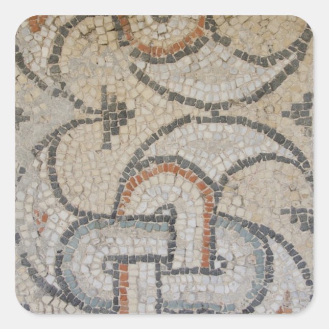 Adesivo Quadrado Mosaicos de Meydankapi, circa século IV D.C. (Frente)