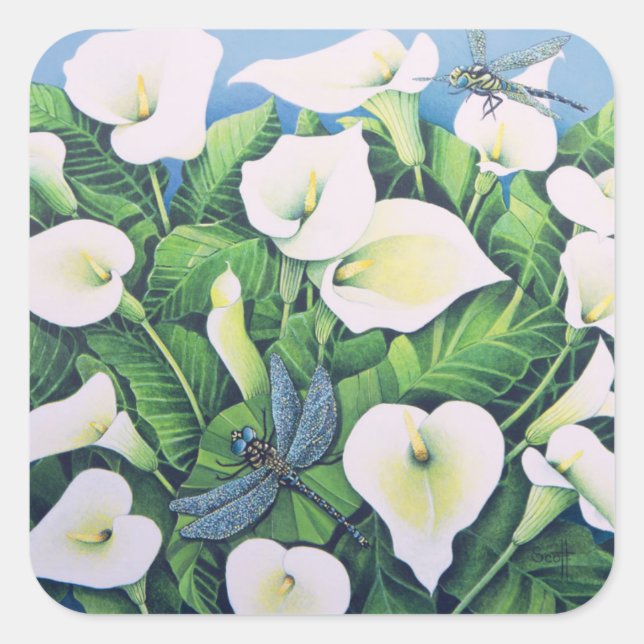 Adesivo Quadrado Moscas Dragão (Frente)