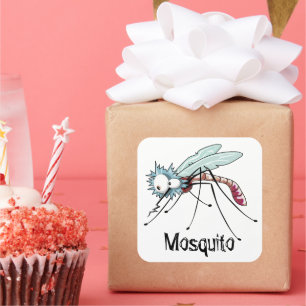 Adesivo Quadrado Mosquito cartoon mosquito