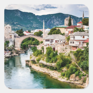 Adesivo Quadrado Mostar Bósnia e Herzegovina